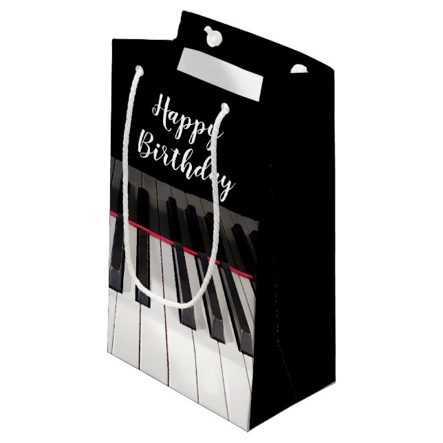 Petit Sac Cadeau Clavier Piano Anniversaire (Devant Angle)