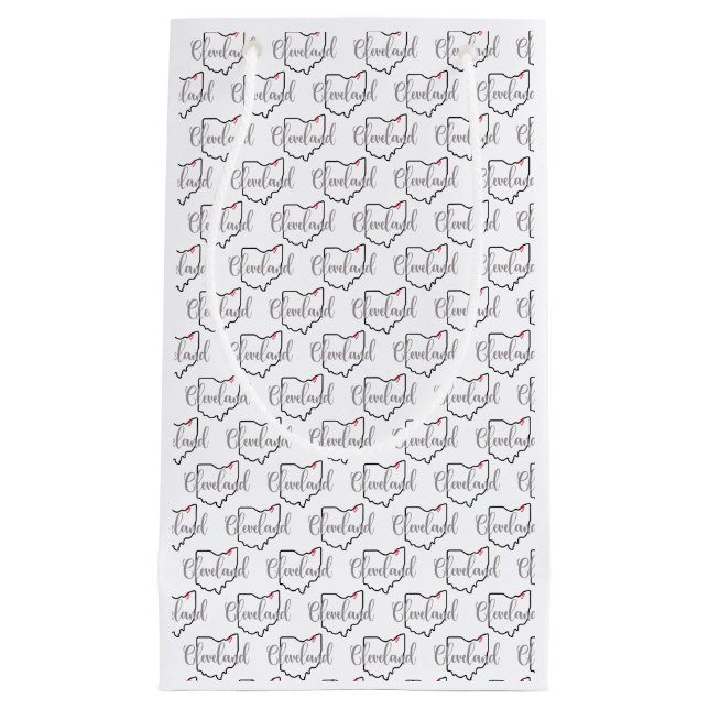 Petit Sac Cadeau Cleveland Ohio Love (Devant)