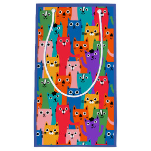 Petit Sac Cadeau Colorful cats