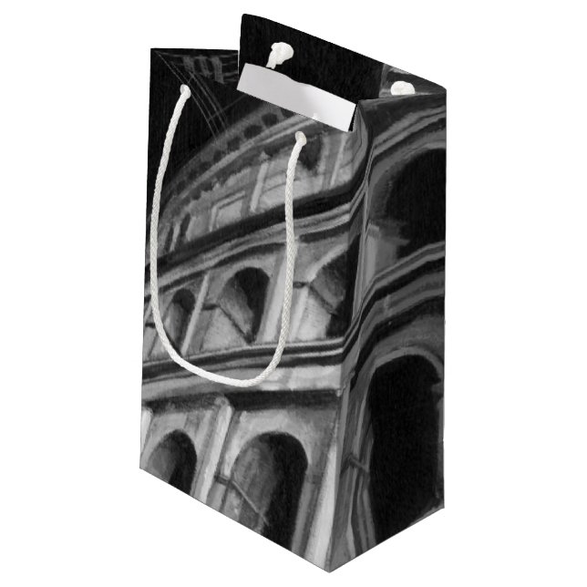 Petit Sac Cadeau Colosseum romain avec les dessins architecturaux (Dos Angle)