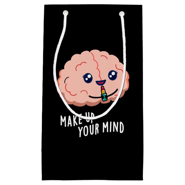 Petit Sac Cadeau Composez Votre Esprit Amusant Cerveau Pun Dark BG (Devant)