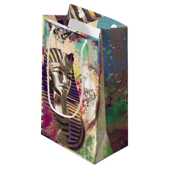 Petit Sac Cadeau Composition en Roi Tut Mask Abstract (Devant Angle)