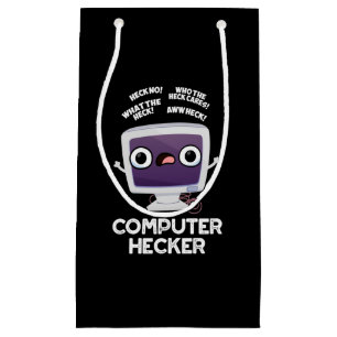 Petit Sac Cadeau Computer Hecker Funny Hacker Pun Dark BG
