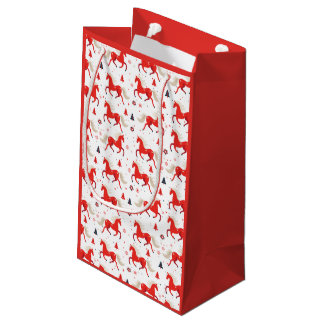 Petit Sac Cadeau Conception de chevaux rouges