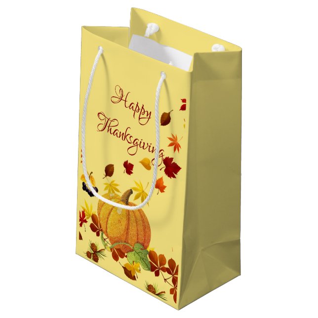Petit Sac Cadeau Conception de Thanksgiving (Dos Angle)