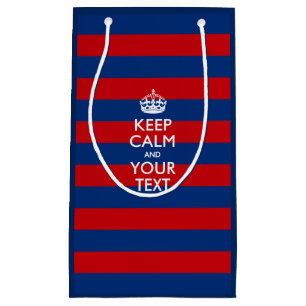 Petit Sac Cadeau CONTINUEZ LE CALME ET votre texte sur les bandes b