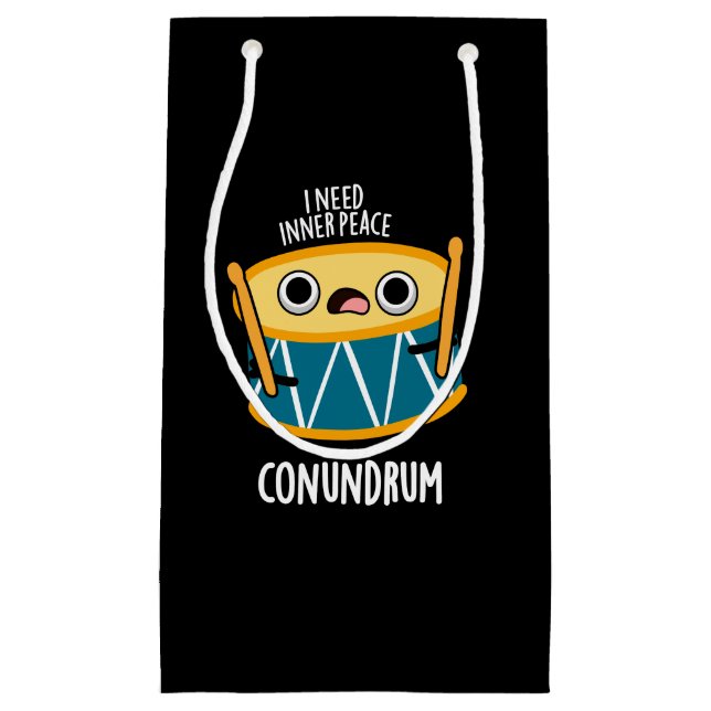 Petit Sac Cadeau Conundrum Fundy Drummer Drum Pun Dark BG (Devant)