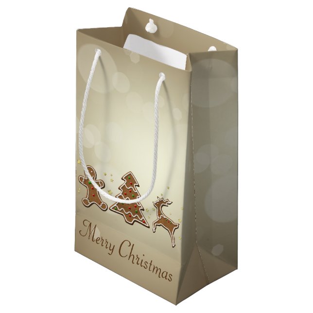 Petit Sac Cadeau Cookies de pain d'épices (Devant Angle)