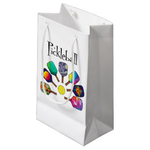 Petit Sac Cadeau Cool Pickleball Paddle Sports Rainbow