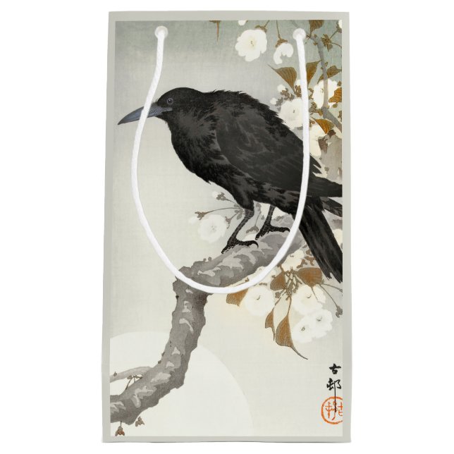 Petit Sac Cadeau Corbeau Raven Koson Oiseau japonais (Devant)