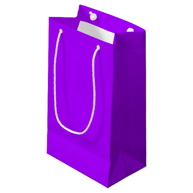 Petit Sac Cadeau Couleur solide psychédélique violet électrique (Devant Angle)