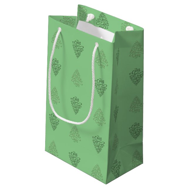 PETIT SAC CADEAU COULEURS NOËL ARBRES-6 CADEAUX (Dos Angle)