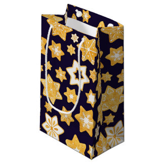 Petit Sac Cadeau Couronne de biscuits de Noël avec Arrière - plan b