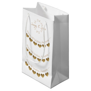 Petit Sac Cadeau Cours de bois pour le 5e anniversaire du Mariage