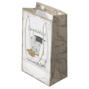 Petit Sac Cadeau Cowboy Cowgirl Graduation Pays Western Party
