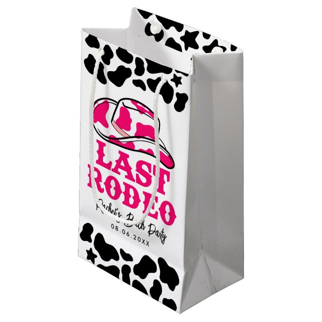 Petit Sac Cadeau Cowgirl Disco Dernier Rodeo Bachelorette (Devant Angle)