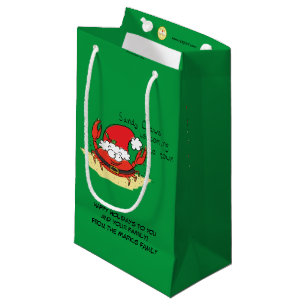 Petit Sac Cadeau Crabe Christmas Beach Tropical Funny