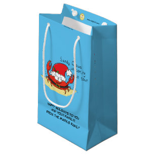 Petit Sac Cadeau Crabe Christmas Beach Tropical Funny