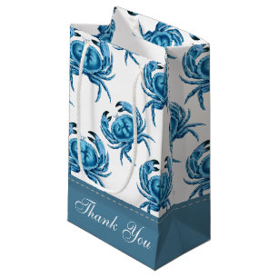 Petit Sac Cadeau Crabes bleus Motif balnéaire