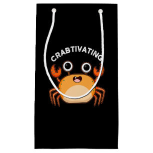Petit Sac Cadeau Crabtivant Funny Crab Pun Dark BG