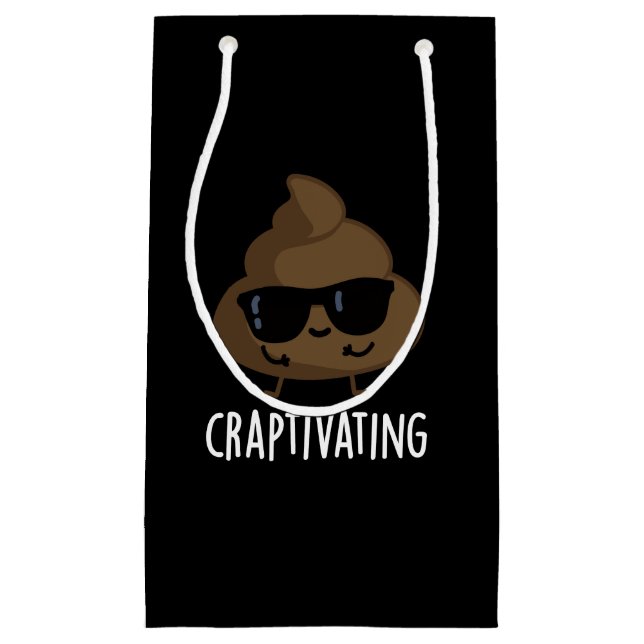 Petit Sac Cadeau Craptivant amusant Cool poop pun sombre BG (Devant)