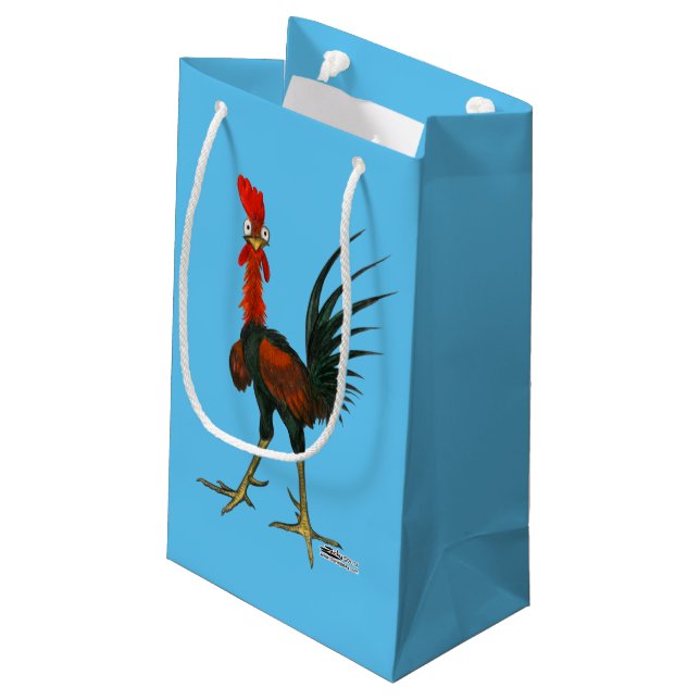 Petit Sac Cadeau Crazy rooster (Dos Angle)