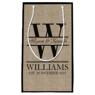 Petit Sac Cadeau Créez votre propre monogramme d'anniversaire de