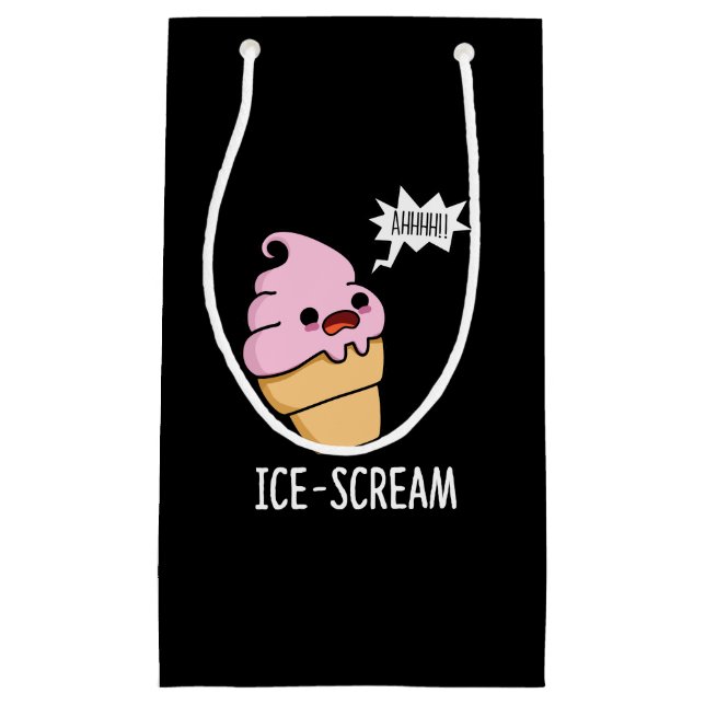 Petit Sac Cadeau Crème glacée amusante Crème glacée Cone Pun Dark B (Devant)
