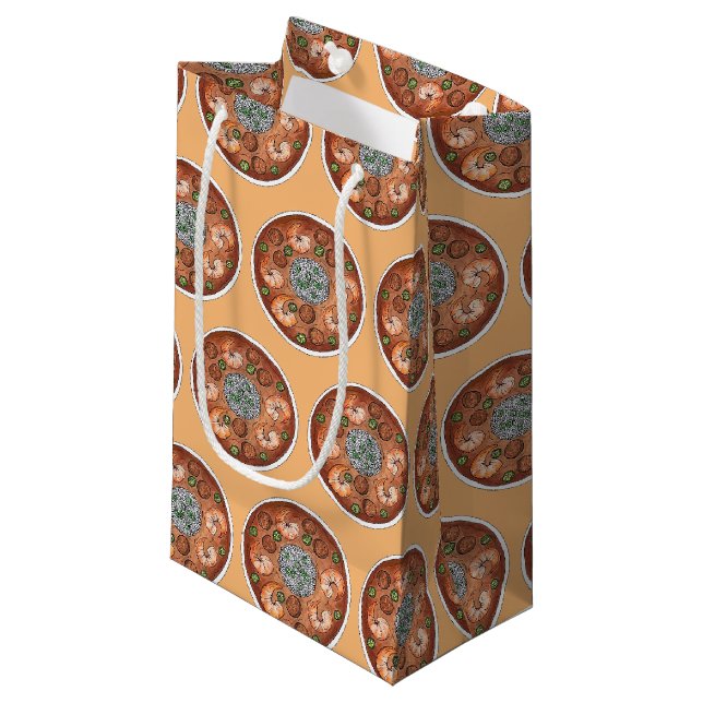 Petit Sac Cadeau Crevettes Gumbo Stew Louisiana LA New Orleans Alim (Devant Angle)