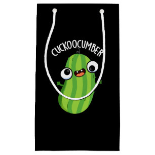 Petit Sac Cadeau Cuckoocumber Funny Veggie Cucumber Pun Dark BG