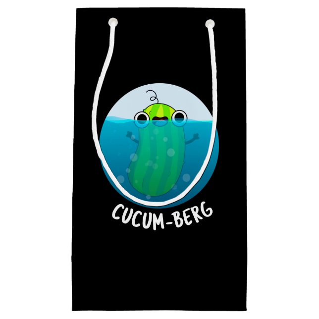 Petit Sac Cadeau Cucum-berg Funny Concomber Pun Dark BG (Devant)