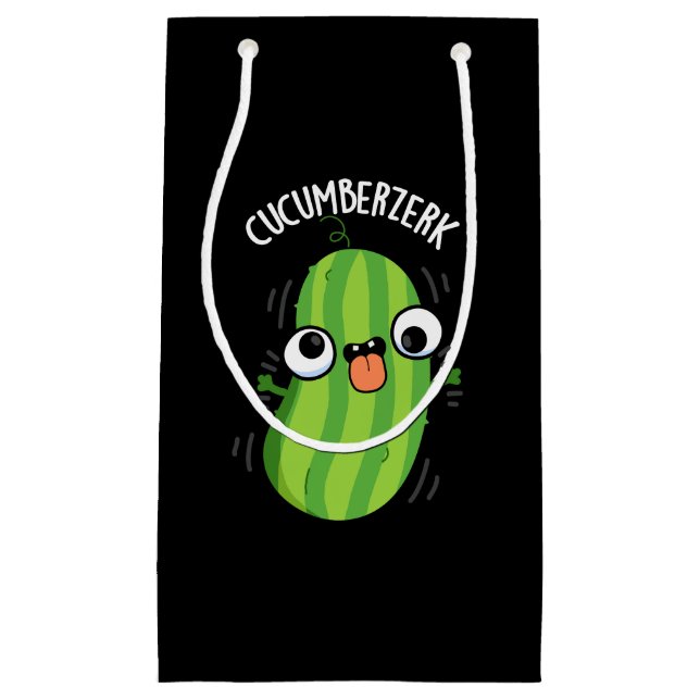 Petit Sac Cadeau Cucumberzerk Funny Berzerk Cucumber Pun Dark BG (Devant)