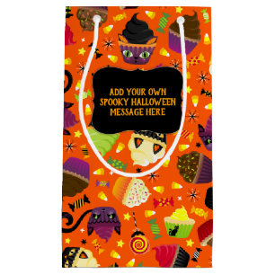 Petit Sac Cadeau Cupcakes Chat éffrayant Halloween Kitty Cat