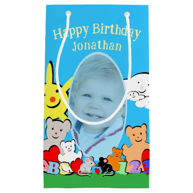 Petit Sac Cadeau Custom Fun Cute Animals Birthday (Devant)