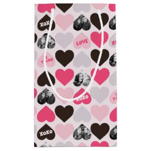 Petit Sac Cadeau Custom Valentine's Day Heart Photo Collage