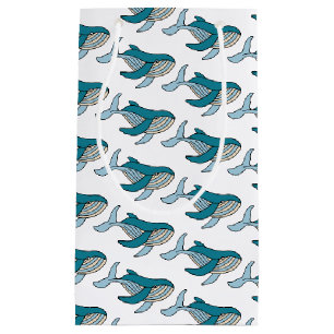Petit Sac Cadeau Cute Blue Boys Whale