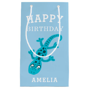 Petit Sac Cadeau Cute Blue Gecko Lizard Anniversaire de enfant