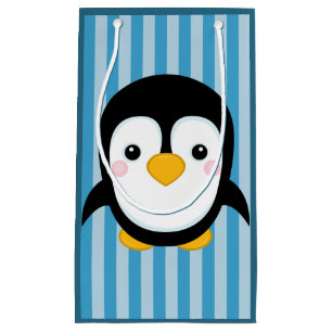Petit Sac Cadeau Cute dessin de dessin en pingouin Design Motif Ble