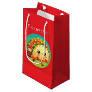 Petit Sac Cadeau Cute fête taco personnalisable