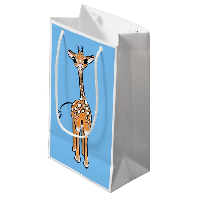 Petit Sac Cadeau Cute Giraffe drawing, safari animals (Devant Angle)