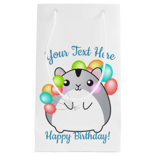 Petit Sac Cadeau Cute Grey Kawaii Hamster