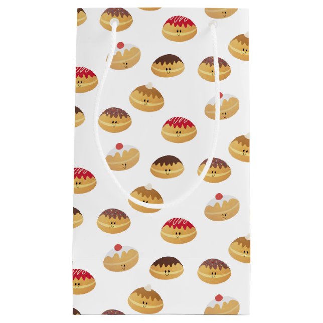 Petit Sac Cadeau Cute Hannukah Sufganiyot Motif (Devant)