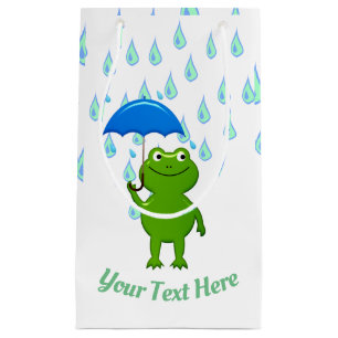 Petit Sac Cadeau Cute Kawaii Grenouille et pluie