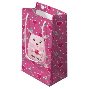 Petit Sac Cadeau Cute Kitty Heart