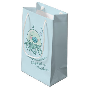 Petit Sac Cadeau Cute méduse Baby shower Kawaii Blue Boy
