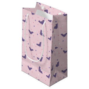 Petit Sac Cadeau Cute rose Halloween chauve Motif avec Pois
