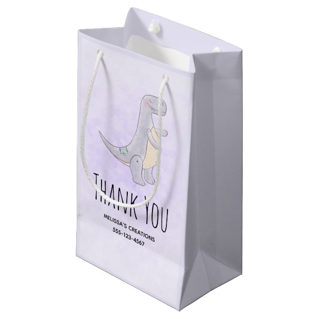 Petit Sac Cadeau Cute Tyrannosaurus Rex Dinosaur Toy Merci (Devant Angle)