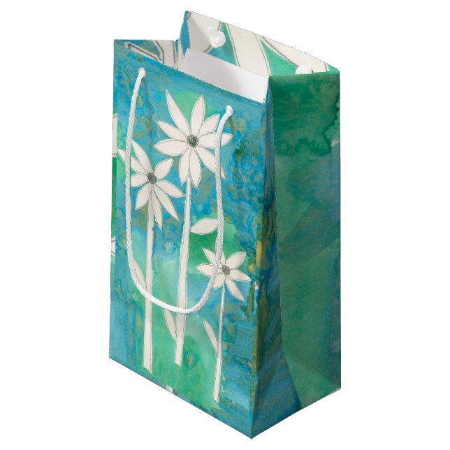 Petit Sac Cadeau Dainty Daisies II (Devant Angle)