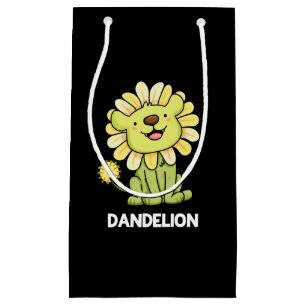 Petit Sac Cadeau Dandelion Funny Lion Pun Dark BG