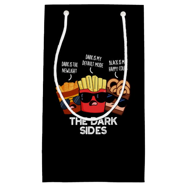 Petit Sac Cadeau Dark Sides Funny Fast Food Pun Dark BG (Devant)